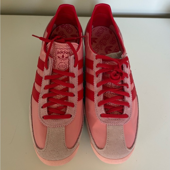 Adidas Women's Vibrant Pink and Red Sneakers - Picture 3 of 4